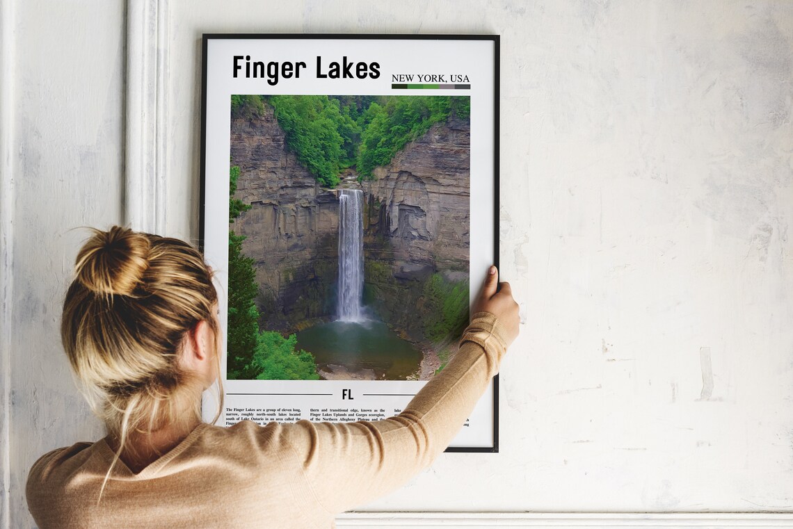 Finger Lakes Travel Poster, Oil Painting Style - Image 4