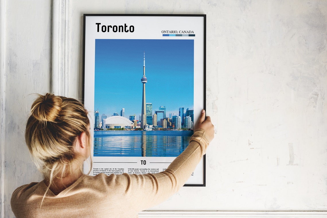 Toronto Print Toronto Poster Toronto Wall Art Oil Painting Poster Colorful City Print City Artwork Travel Artwork Travel Wall Art - Image 5