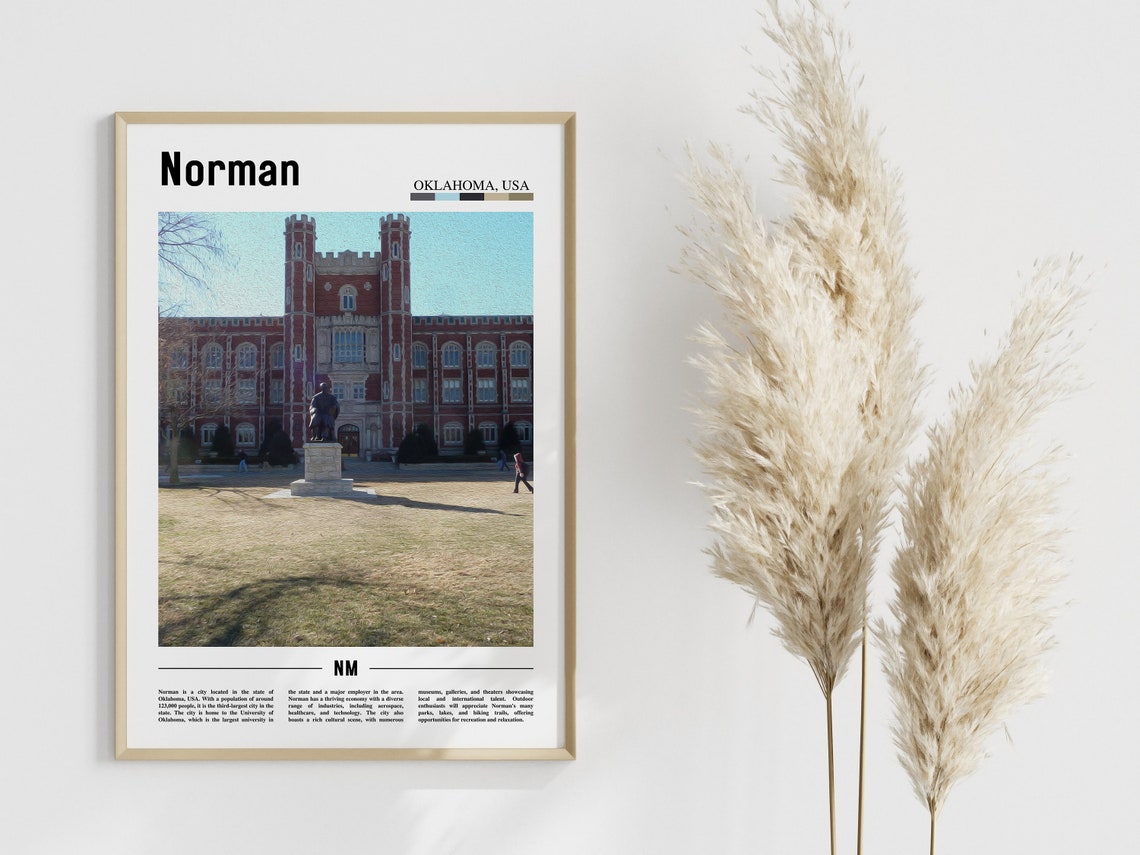 Norman Poster Norman Print Norman Wall Art United States Photo United States Poster United States Print - Image 3