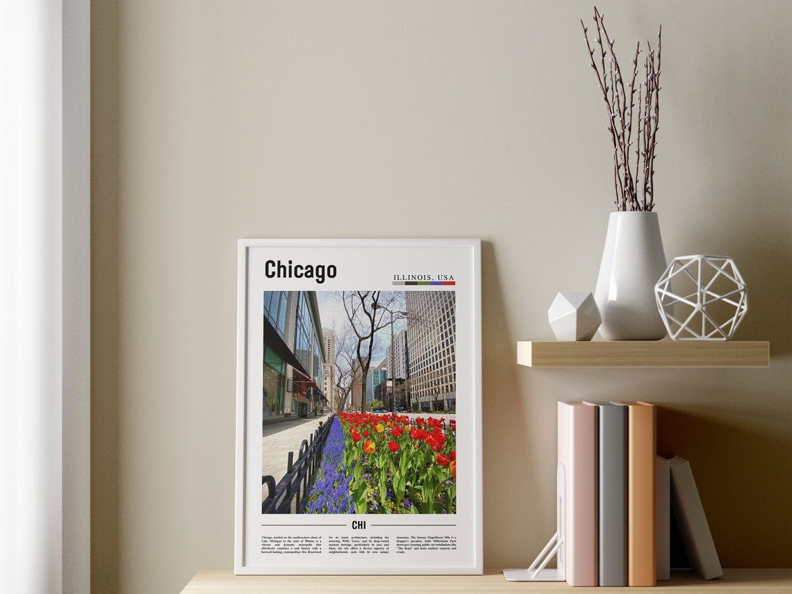 Chicago Print Chicago Poster Chicago Wall Art United States Photo United States Poster United States Print - Image 3