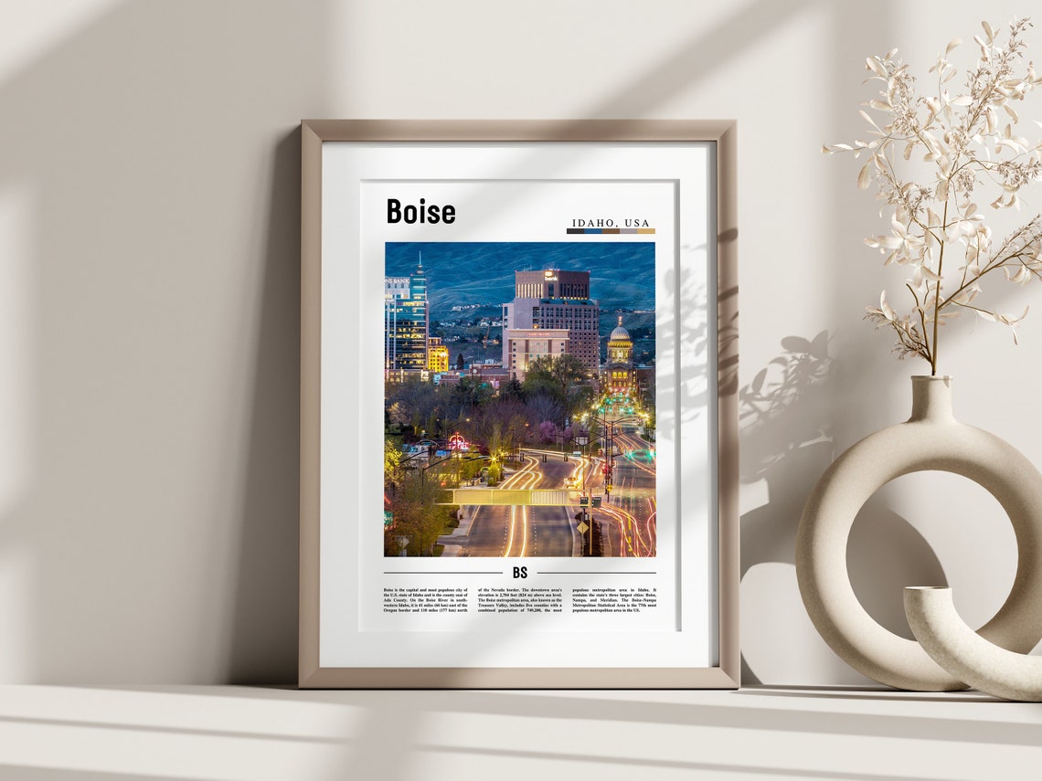 Boise Poster Boise Print Boise Wall Art United States Photo United States Poster United States Print - Image 2