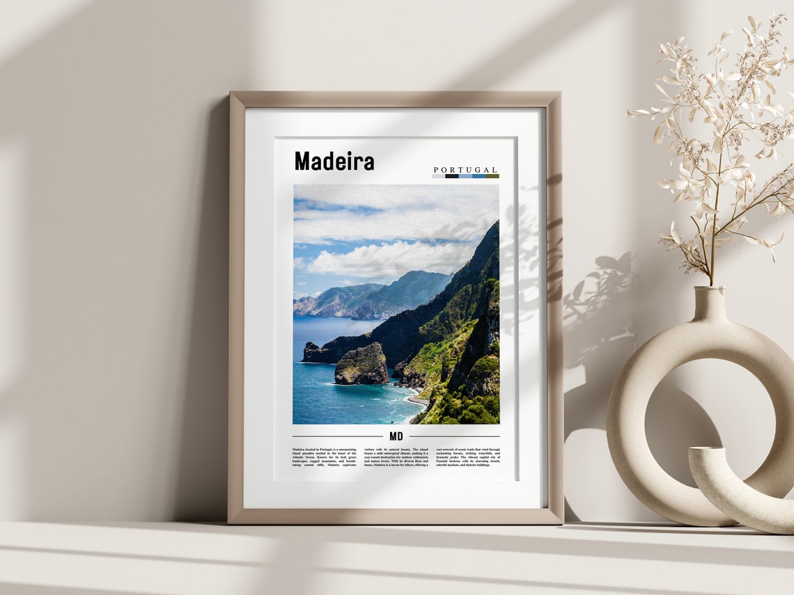 Madeira Poster Madeira Print Madeira Wall Art Europe Photo Europe Poster Europe Print Travel Poster - Image 3