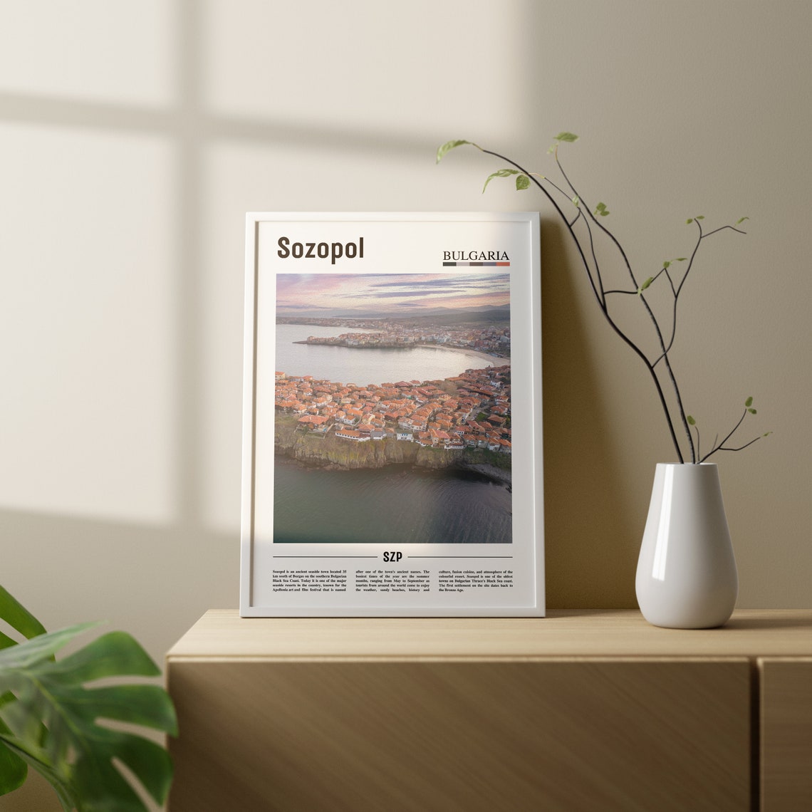 Sozopol Print Sozopol Poster Sozopol Wall Art Oil Painting Poster Colorful City Print City Artwork Travel Artwork Travel Wall Art - Image 2