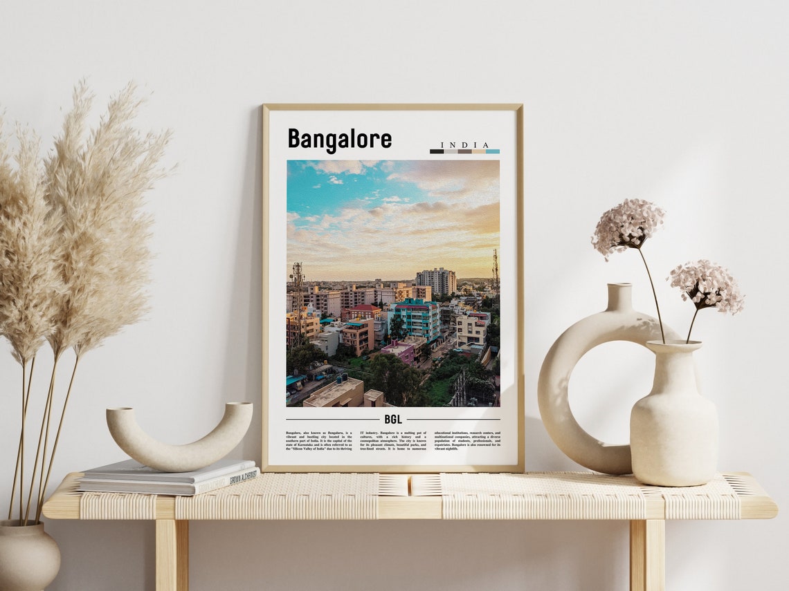 Bangalore Poster Bangalore Print Bangalore Wall Art Asia Print Asia Poster Asia Photo Minimal Travel Poster - Image 6