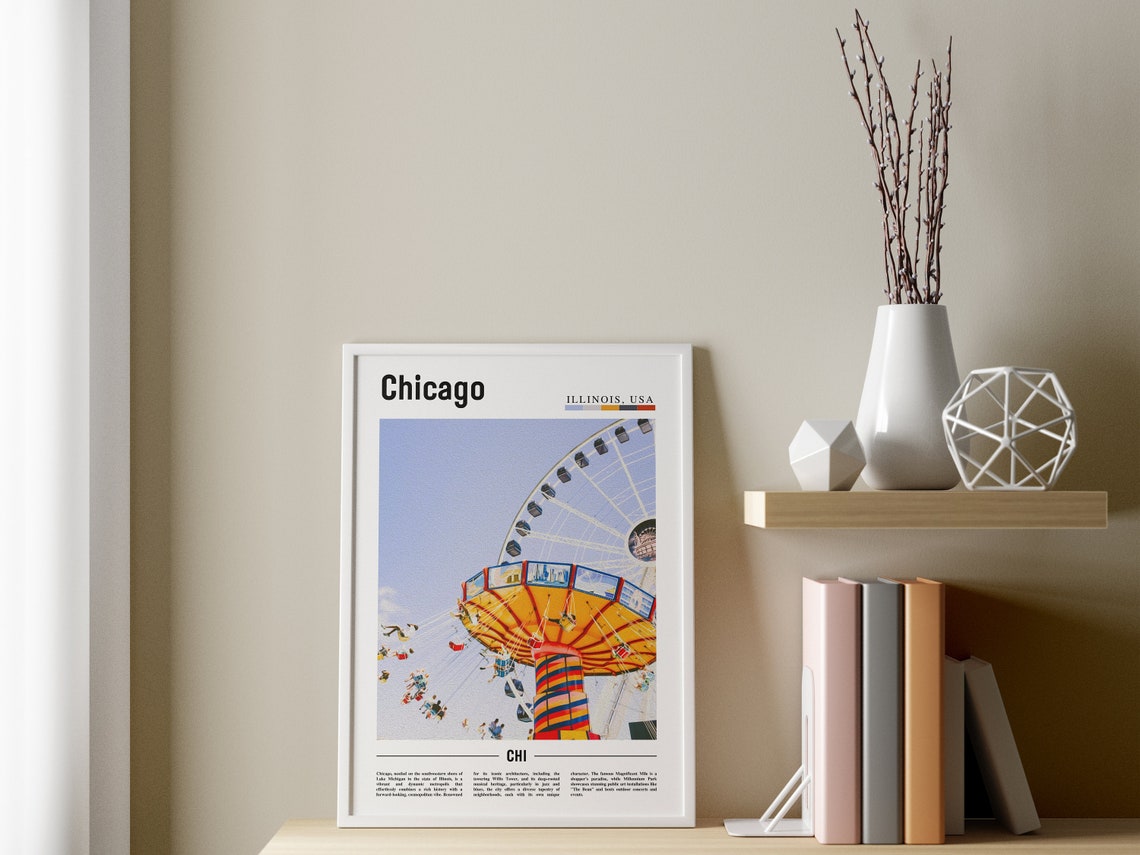 Chicago Print Chicago Poster Chicago Wall Art United States Photo United States Poster United States Print - Image 3