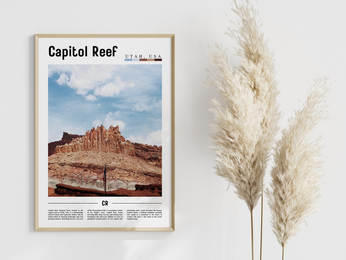 Capitol Reef Poster Capitol Reef Print Capitol Reef Wall Art United States Photo United States Poster United States Print - Image 4