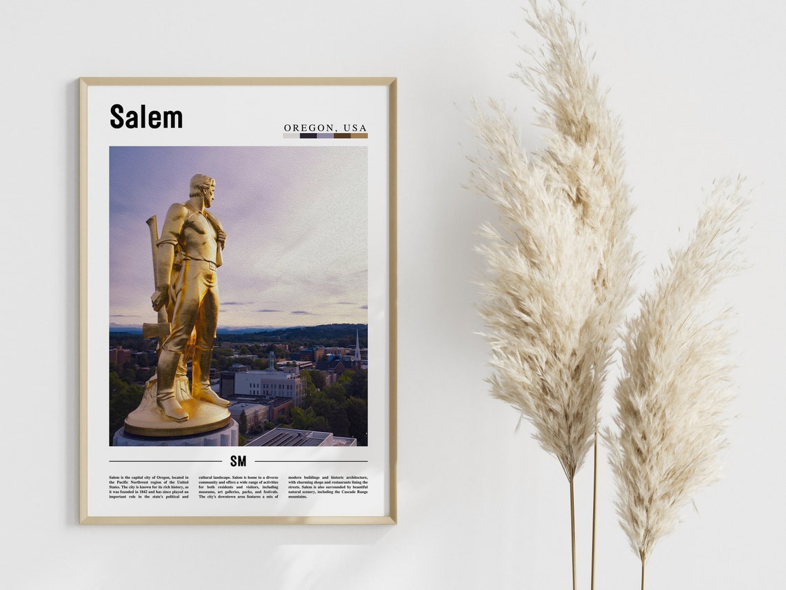Salem Poster Salem Print Salem Wall Art United States Photo United States Poster United States Print - Image 4
