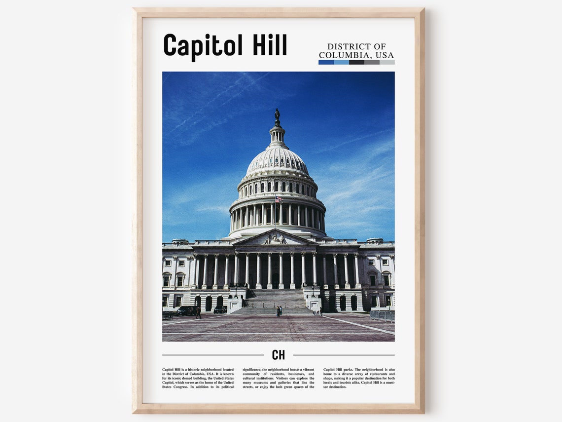 Capitol Hill Poster Capitol Hill Print Capitol Hill Wall Art United States Photo United States Poster United States Print