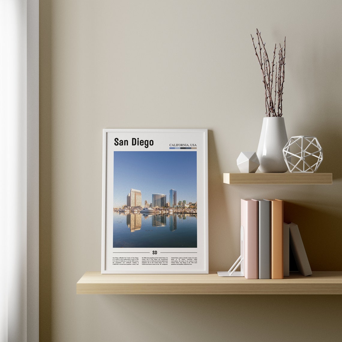 San Diego Print San Diego Poster San Diego Wall Art Oil Painting Poster Colorful City Print City Artwork Travel Artwork Travel Wall Art - Image 4
