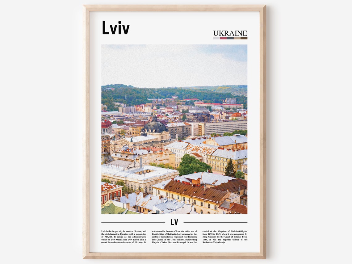 Lviv Print Lviv Poster Lviv Wall Art Oil Painting Poster Colorful City Print City Artwork Travel Artwork Travel Wall Art City Print