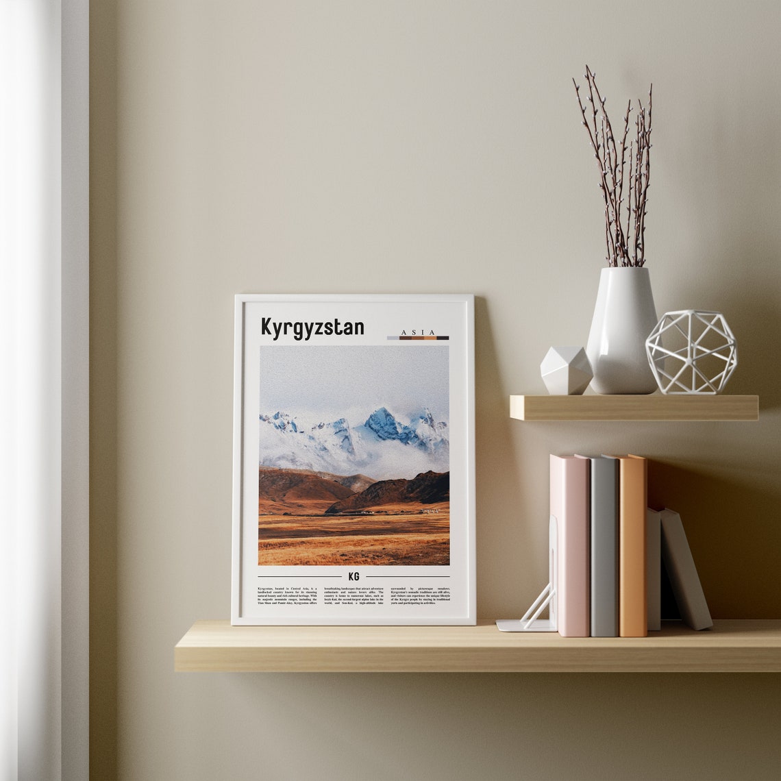 Kyrgyzstan Poster Kyrgyzstan Print Kyrgyzstan Wall Art Asia Print Asia Poster Asia Photo Minimal Travel Poster - Image 3
