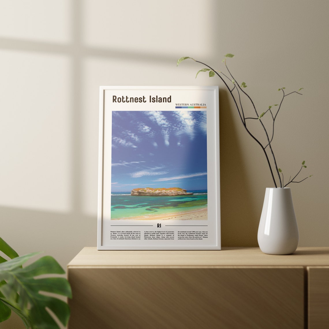 Rottnest Island Print Rottnest Island Poster Rottnest Island Wall Art Oil Painting Poster City Artwork Travel Artwork Travel Wall Art - Image 2