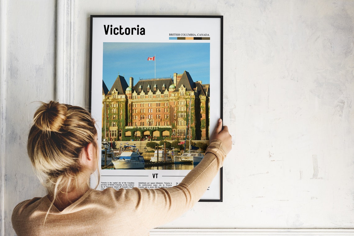 Victoria Print Victoria Poster Victoria Wall Art Oil Painting Poster Colorful City Print City Artwork Travel Artwork Travel Wall Art - Image 4