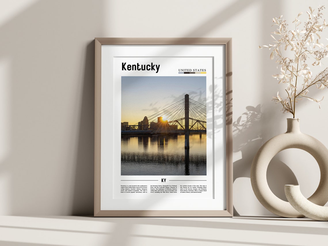 Kentucky Poster Kentucky Print Kentucky Wall Art United States Photo United States Poster United States Print - Image 2