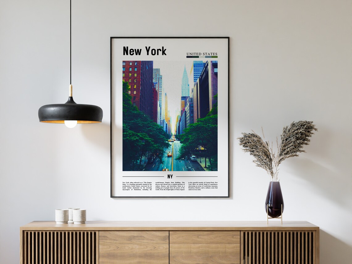 New York Travel Poster, USA Cityscape Art Print - Image 4