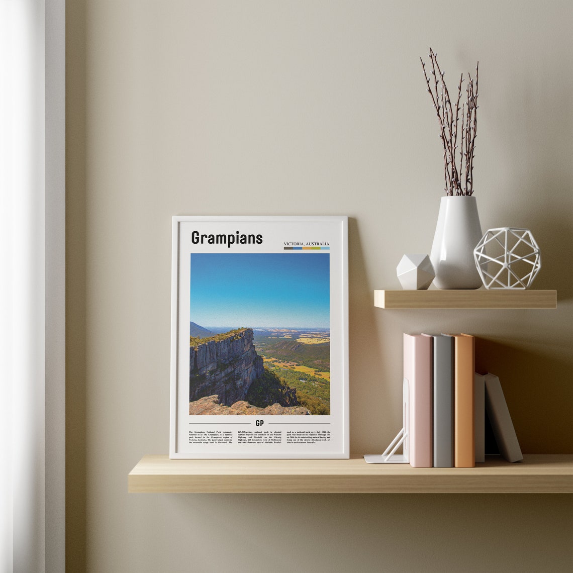 Grampians Print Grampians Poster Grampians Wall Art Oil Painting Poster Colorful City Print City Artwork Travel Artwork Travel Wall Art - Image 3