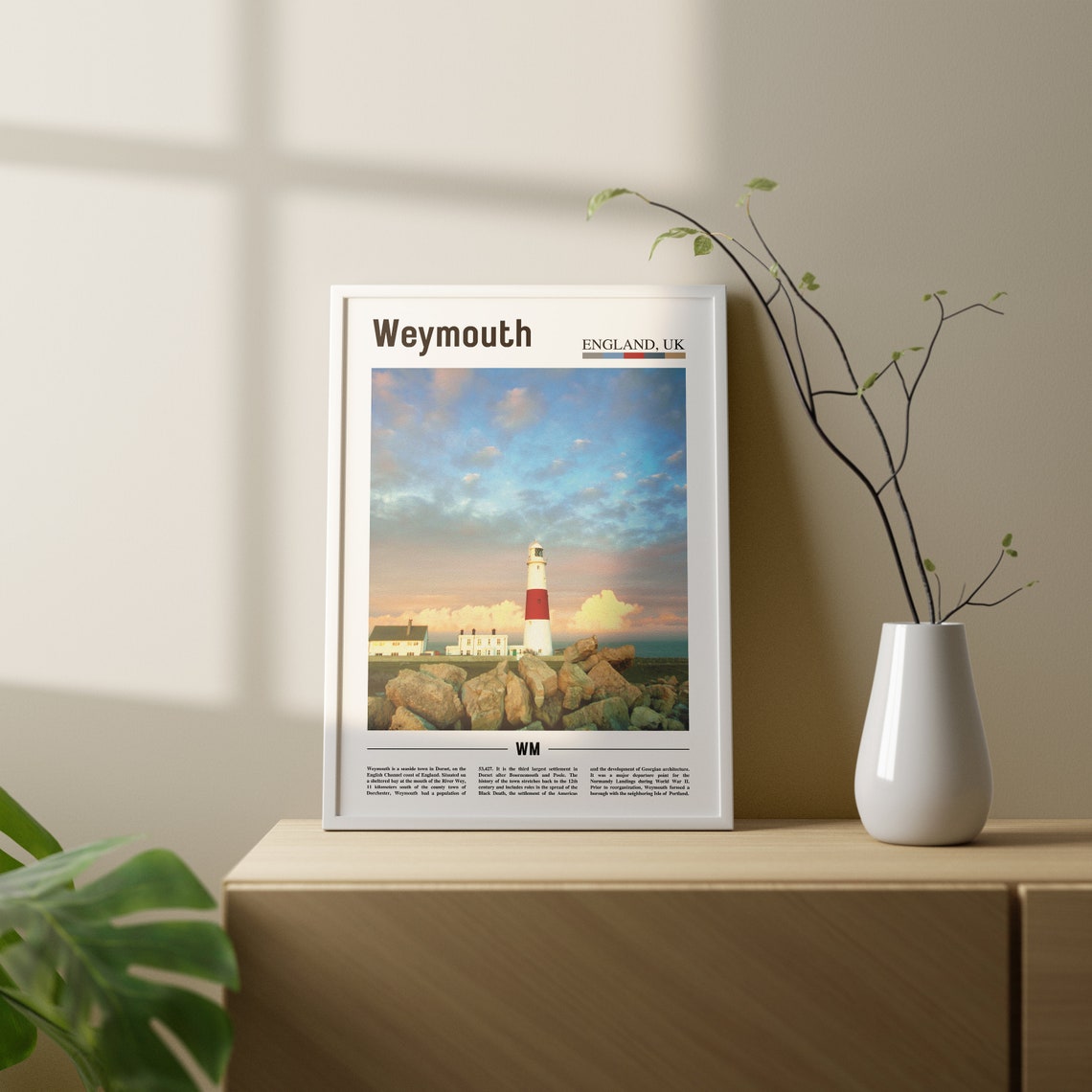 Weymouth Print Weymouth Poster Weymouth Wall Art Oil Painting Poster Colorful City Print City Artwork Travel Artwork Travel Wall Art - Image 2