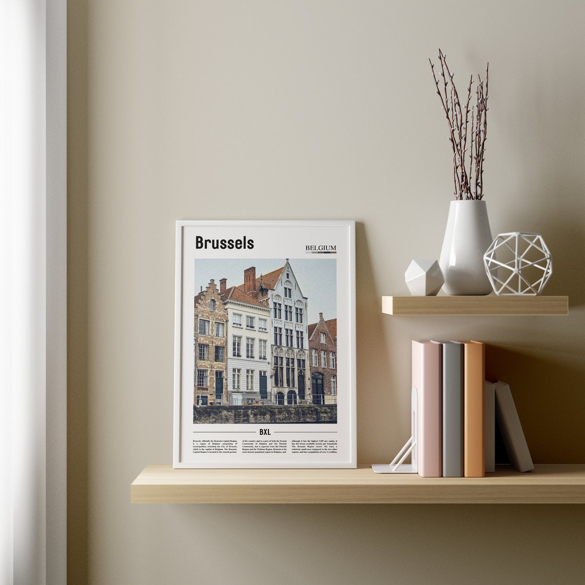Brussels Print Brussels Poster Brussels Wall Art Oil Painting Poster Colorful City Print City Artwork Travel Artwork Travel Wall Art - Image 3