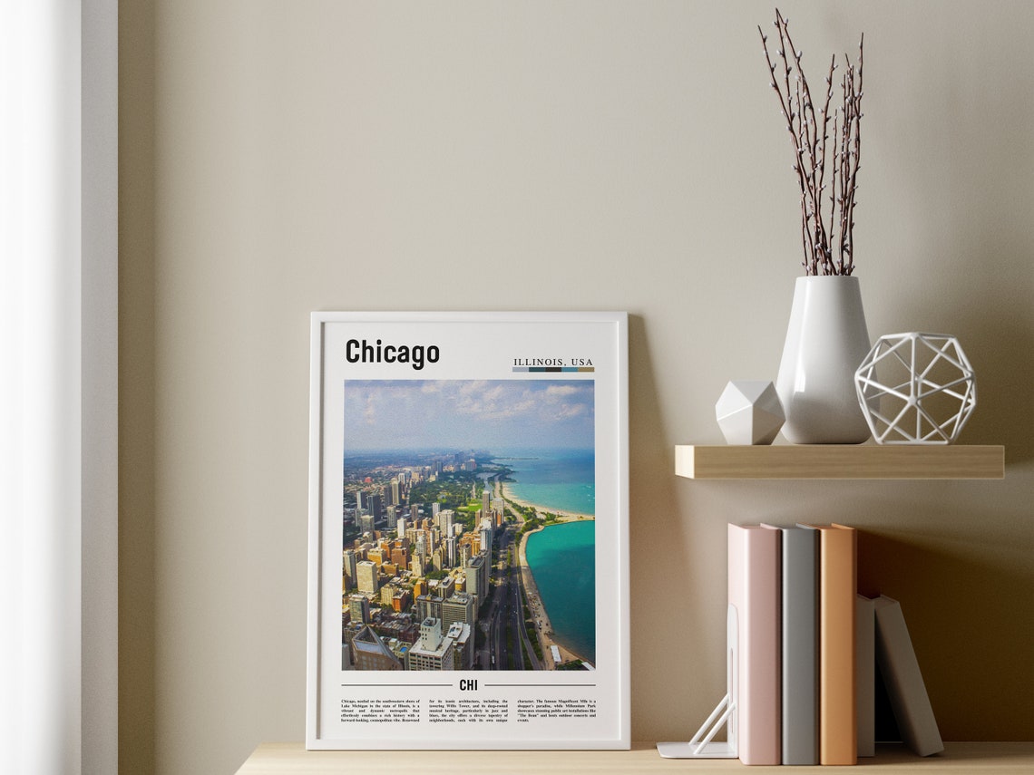 Chicago Print Chicago Poster Chicago Wall Art United States Photo United States Poster United States Print - Image 3