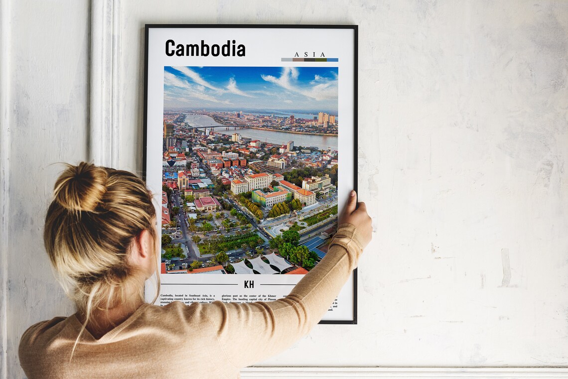 Cambodia Poster Cambodia Print Cambodia Wall Art Asia Print Asia Poster Asia Photo Minimal Travel Poster - Image 5