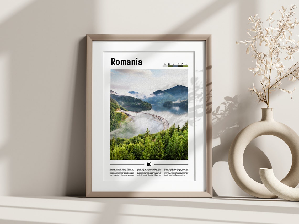 Romania Poster Romania Print Romania Wall Art Europe Photo Europe Poster Europe Print Travel Poster - Image 3