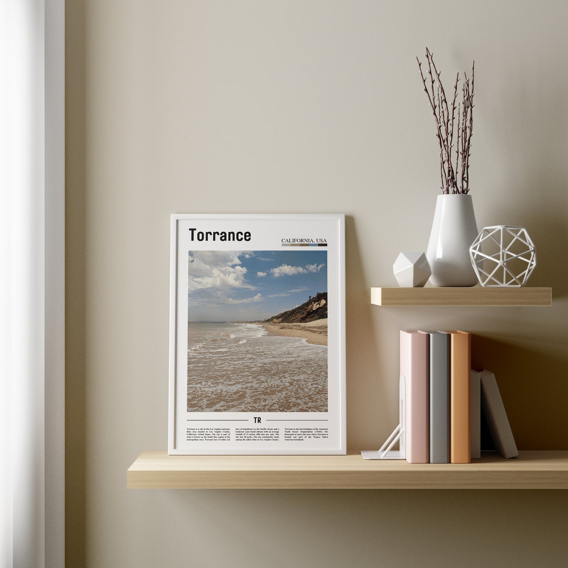 Torrance Print Torrance Poster Torrance Wall Art Minimal Travel Print Minimal City Poster Travel Destination Print Oil Painting Poster - Image 3