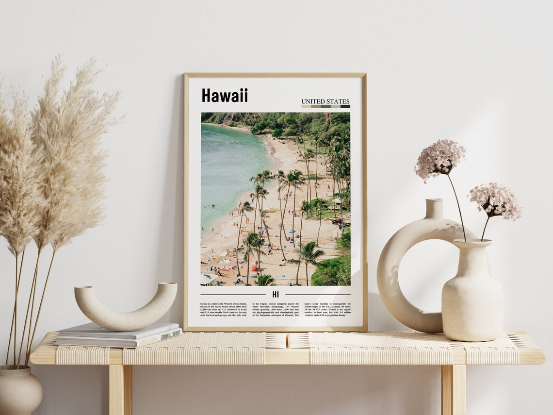 Hawaii Poster Hawaii Print Hawaii Wall Art United States Photo United States Poster United States Print Travel Poster - Image 5