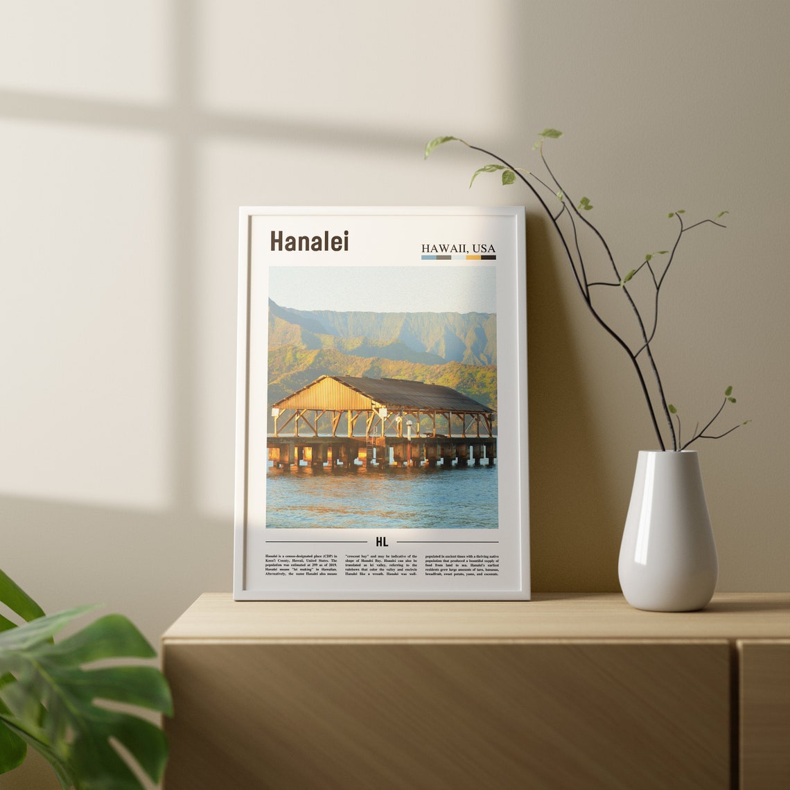 Hanalei Print Hanalei Poster Hanalei Wall Art Oil Painting Poster Colorful City Print City Artwork Travel Artwork Travel Wall Art - Image 2