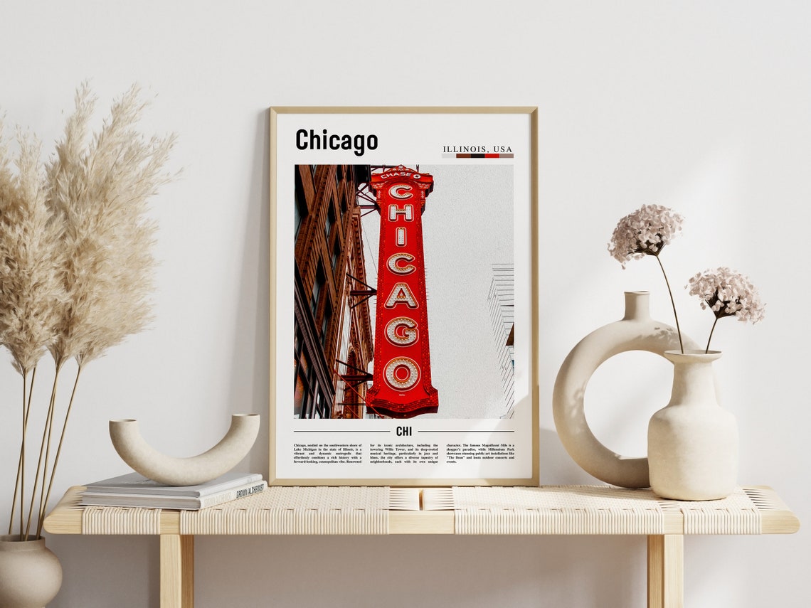Chicago Print Chicago Poster Chicago Wall Art United States Photo United States Poster United States Print - Image 6