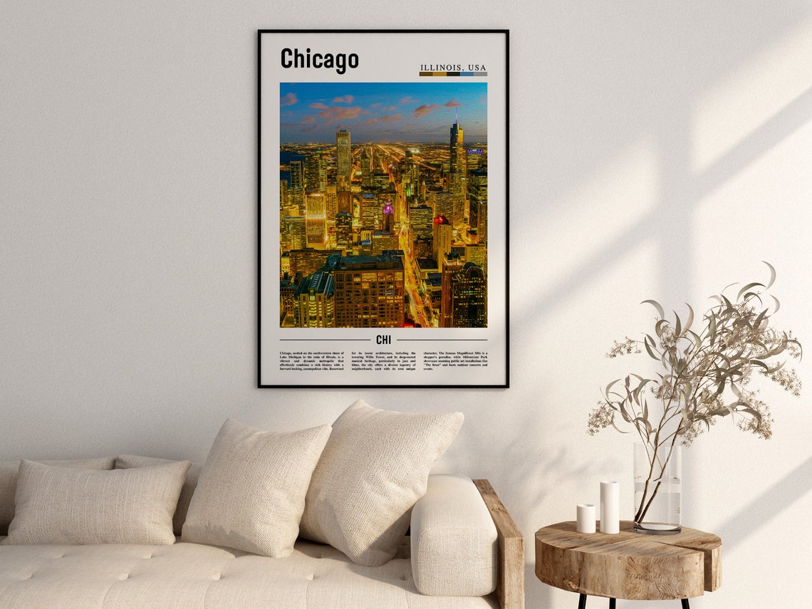 Chicago Print Chicago Poster Chicago Wall Art United States Photo United States Poster United States Print - Image 2