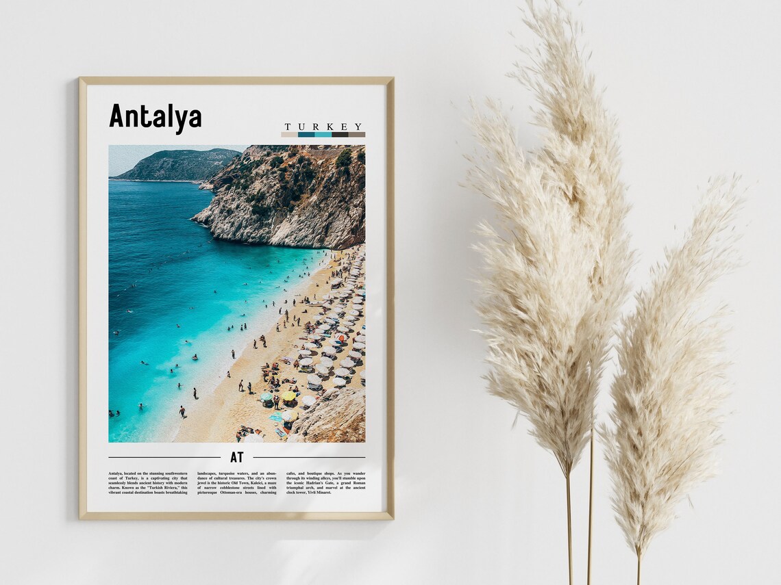 Antalya Poster Antalya Print Antalya Wall Art Europe Photo Europe Poster Europe Print Travel Poster - Image 4