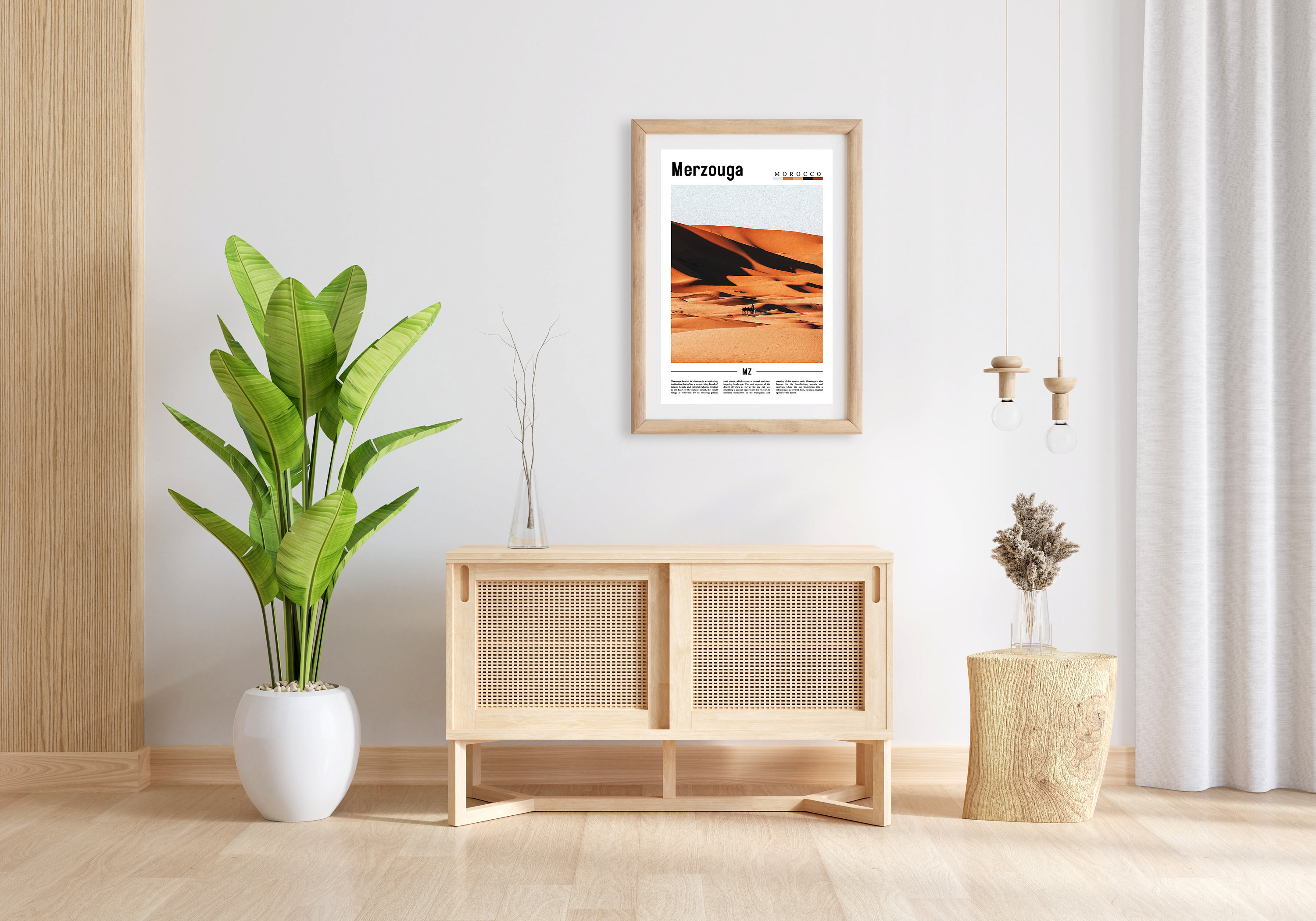 Merzouga Minimal Travel Poster, Oil Painting Style - Image 5