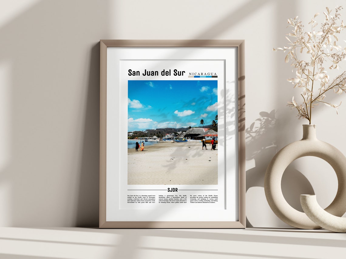 San Juan Del Sur Poster San Juan Del Sur Print San Juan Del Sur Wall Art Central America Poster Central America Print Travel Poster - Image 3