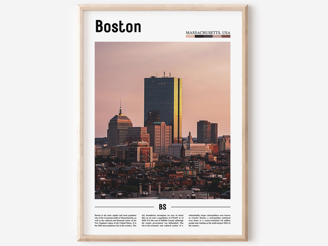 Boston Print Boston Poster Boston Wall Art United States Photo United States Poster United States Print Travel Poster