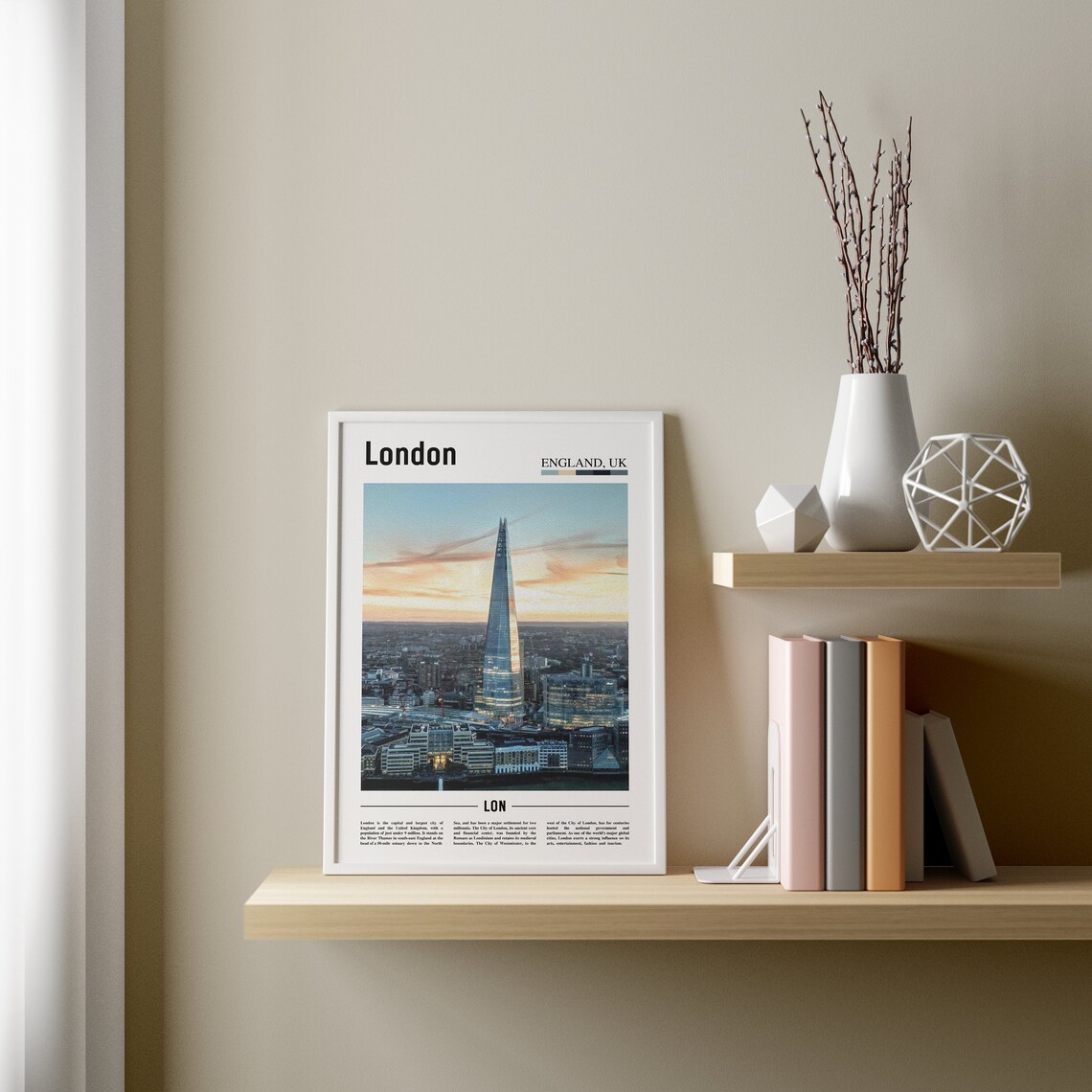 London Minimal Travel Poster, City Art Print - Image 3