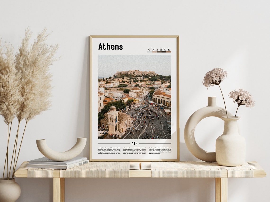 Athens Poster Athens Print Athens Wall Art Europe Photo Europe Poster Europe Print Travel Poster - Image 6