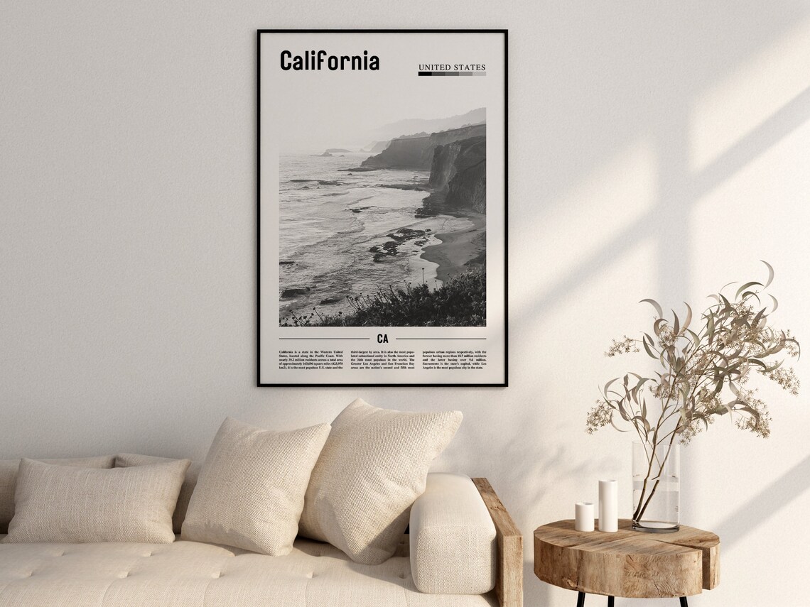 California Poster, Minimal Travel Poster - Image 2
