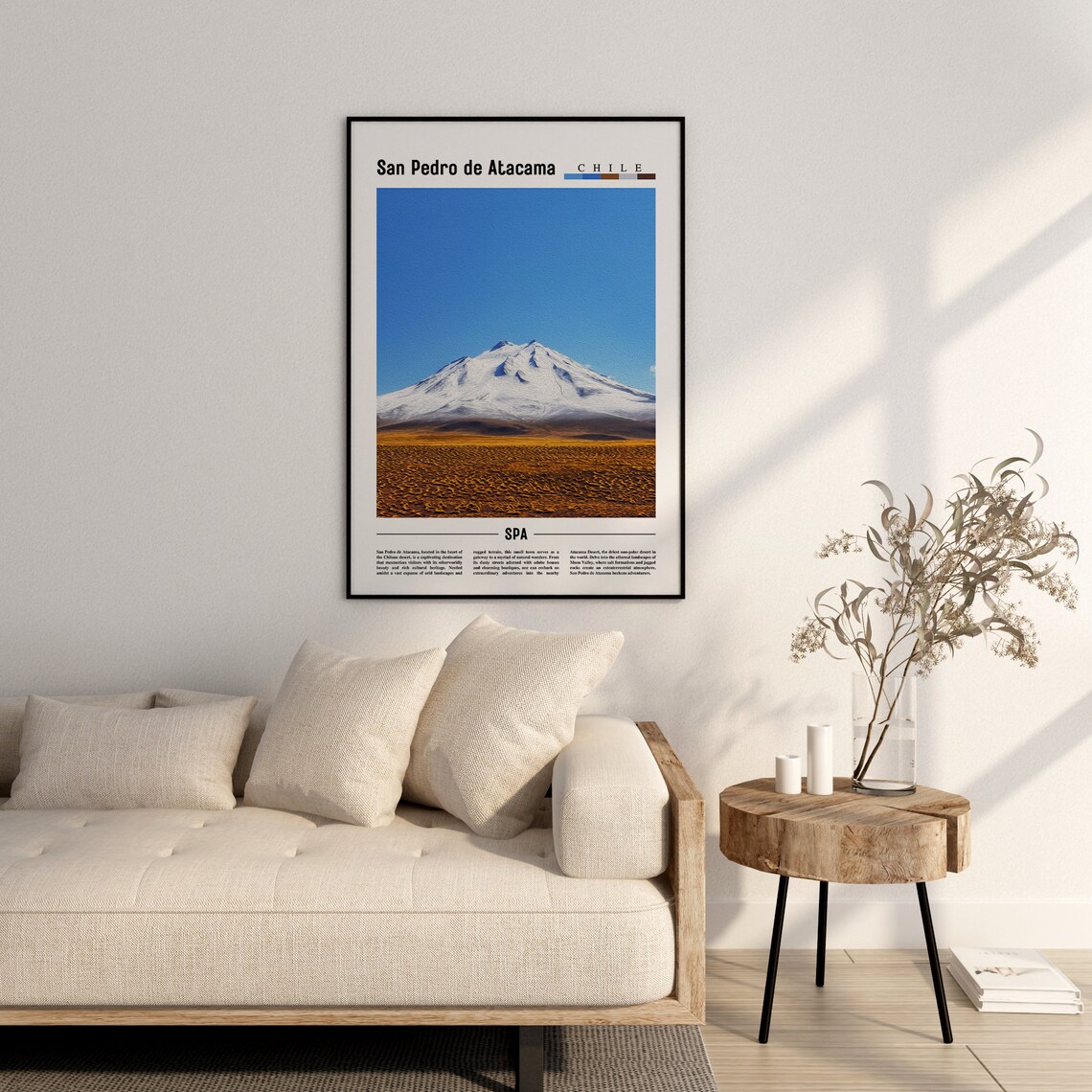 San Pedro De Atacama Poster San Pedro De Atacama Print San Pedro De Atacama Wall Art Minimal Travel Print Oil Painting Poster - Image 2