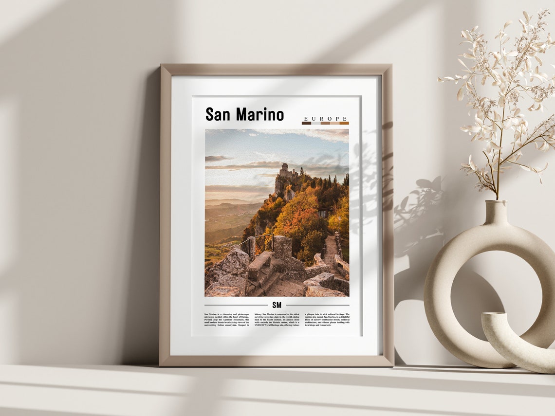 San Marino Poster San Marino Print San Marino Wall Art Europe Photo Europe Poster Europe Print Travel Poster - Image 3
