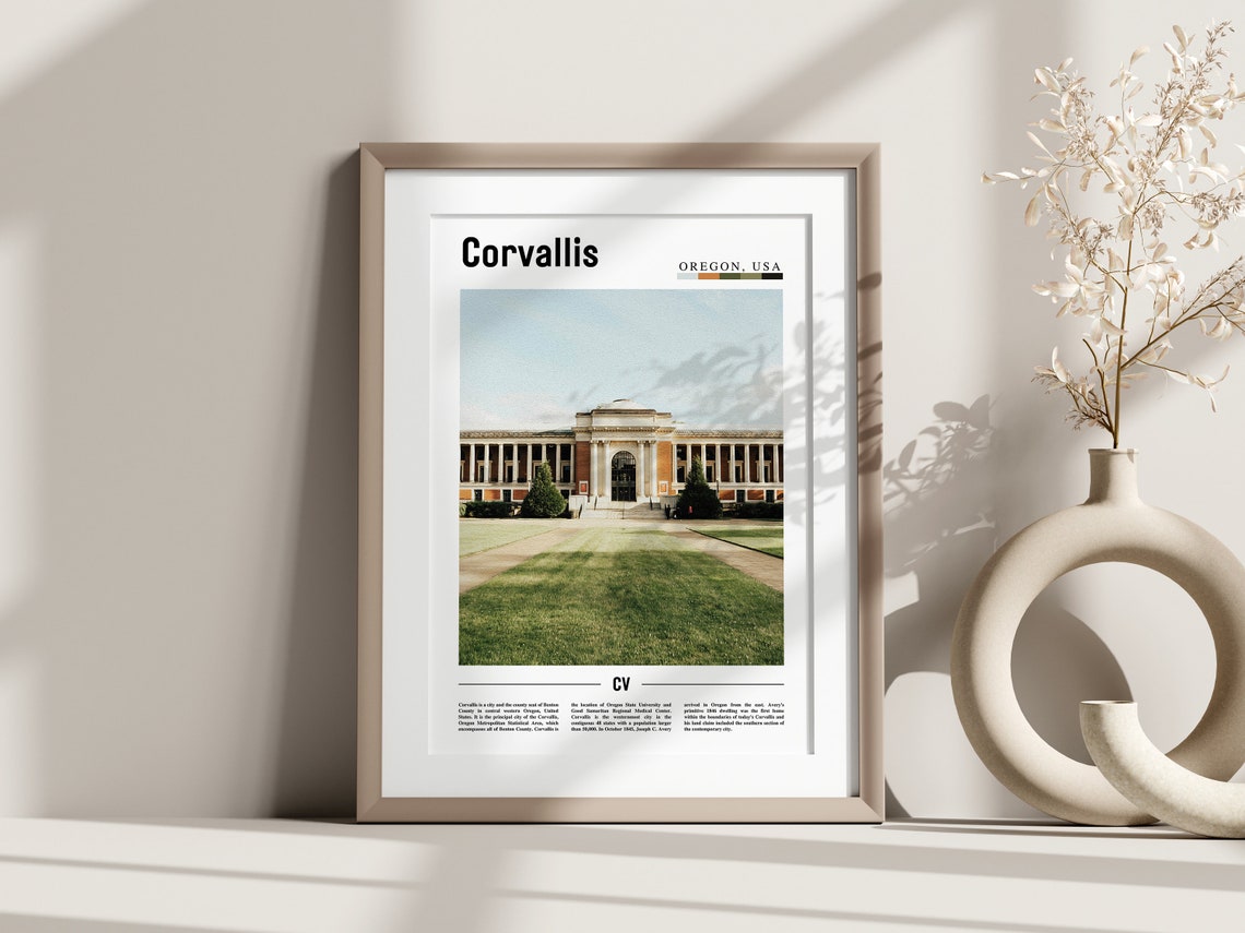 Corvallis Poster Corvallis Print Corvallis Wall Art United States Photo United States Poster United States Print - Image 3