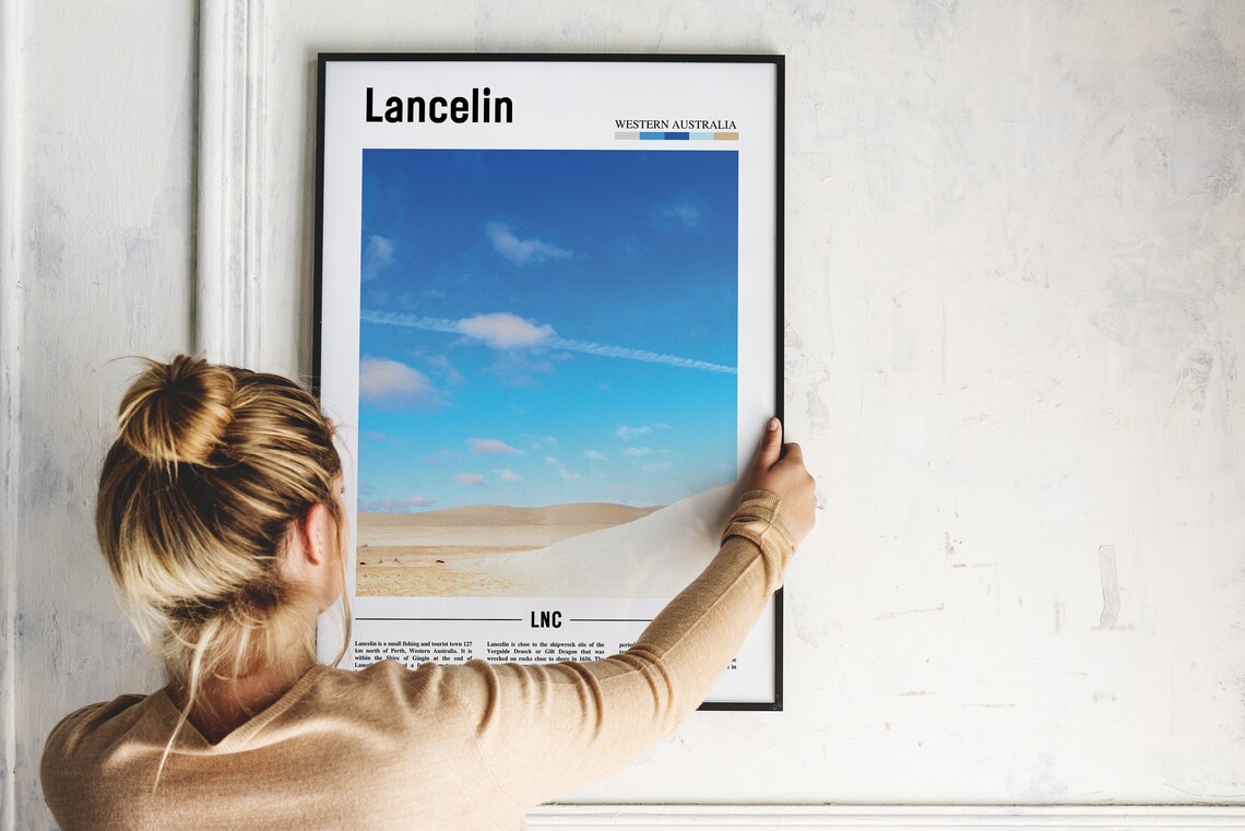 Lancelin Travel Poster, Colorful City Artwork - Image 4