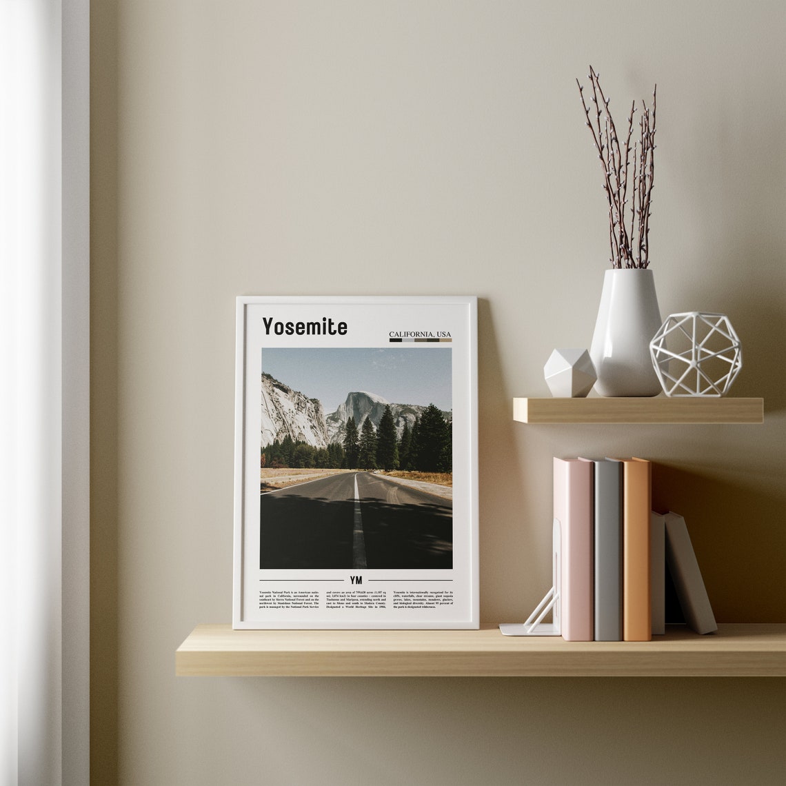 Yosemite Poster Yosemite Print Yosemite Wall Art Minimal Travel Print Minimal City Poster Travel Destination Oil Painting Poster - Image 2