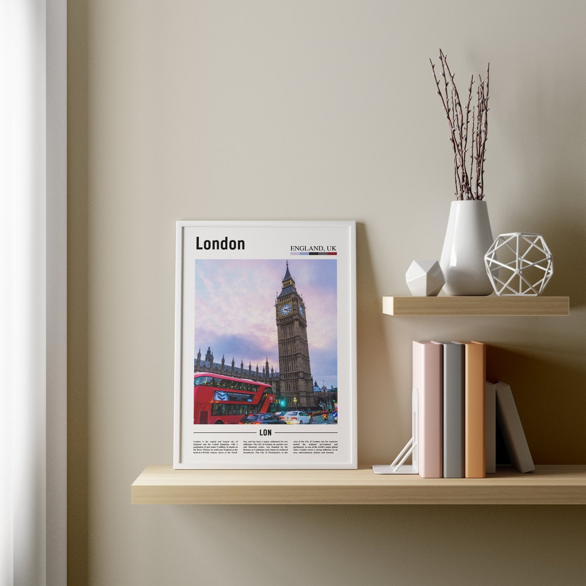 London Poster London Print London Wall Art Minimal Travel Print Minimal City Poster Travel Destination Oil Painting Poster - Image 2