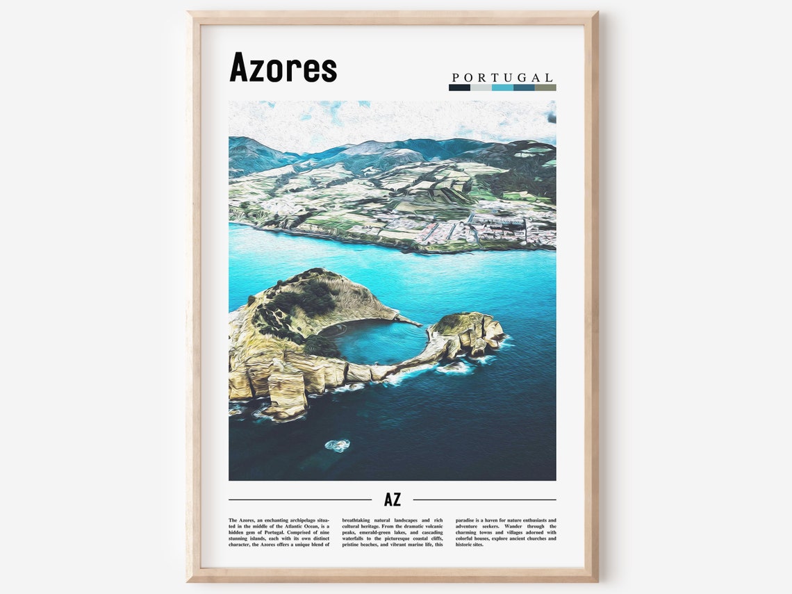 Azores Poster Azores Print Azores Wall Art Europe Photo Europe Poster Europe Print Travel Poster