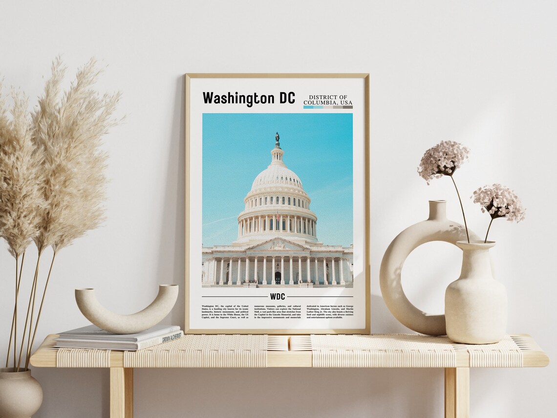 Washington Dc Poster Washington Dc Print Washington Dc Wall Art United States Photo United States Poster United States Print - Image 5