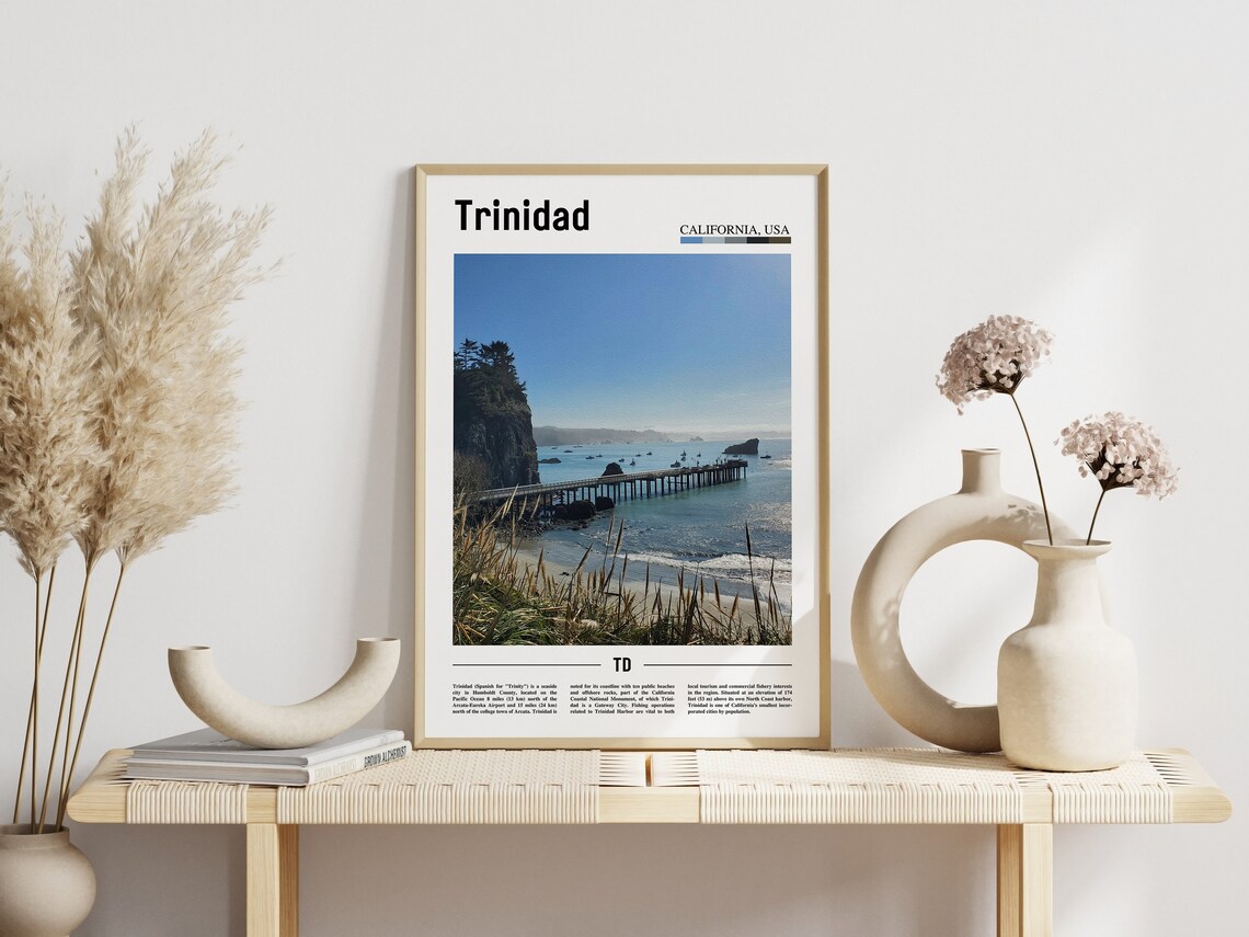 Trinidad Minimal Travel Poster, Oil Painting - Image 5