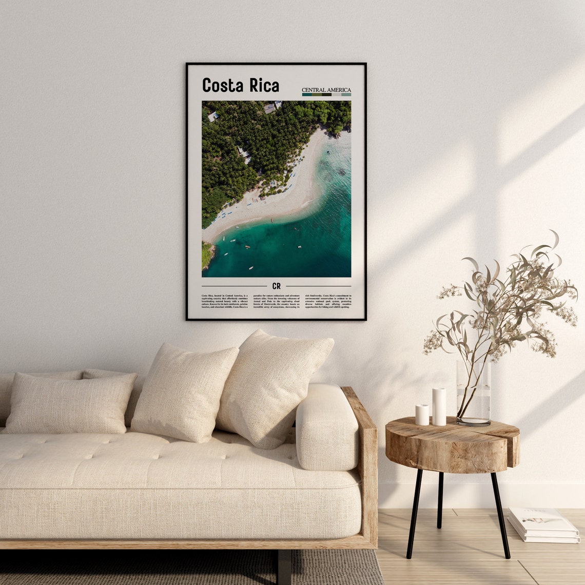 Costa Rica Poster Costa Rica Print Costa Rica Wall Art Central America Poster Central America Print Travel Poster - Image 2