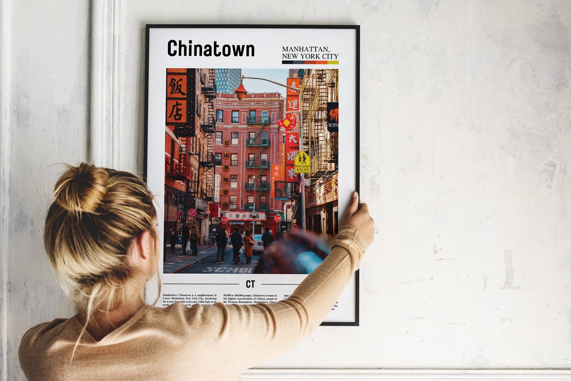 Chinatown Print Chinatown Poster Chinatown Wall Art Oil Painting Poster Colorful City Print City Artwork Travel Artwork Travel Wall Art - Image 4