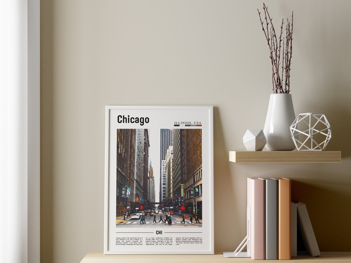 Chicago Print Chicago Poster Chicago Wall Art United States Photo United States Poster United States Print - Image 3