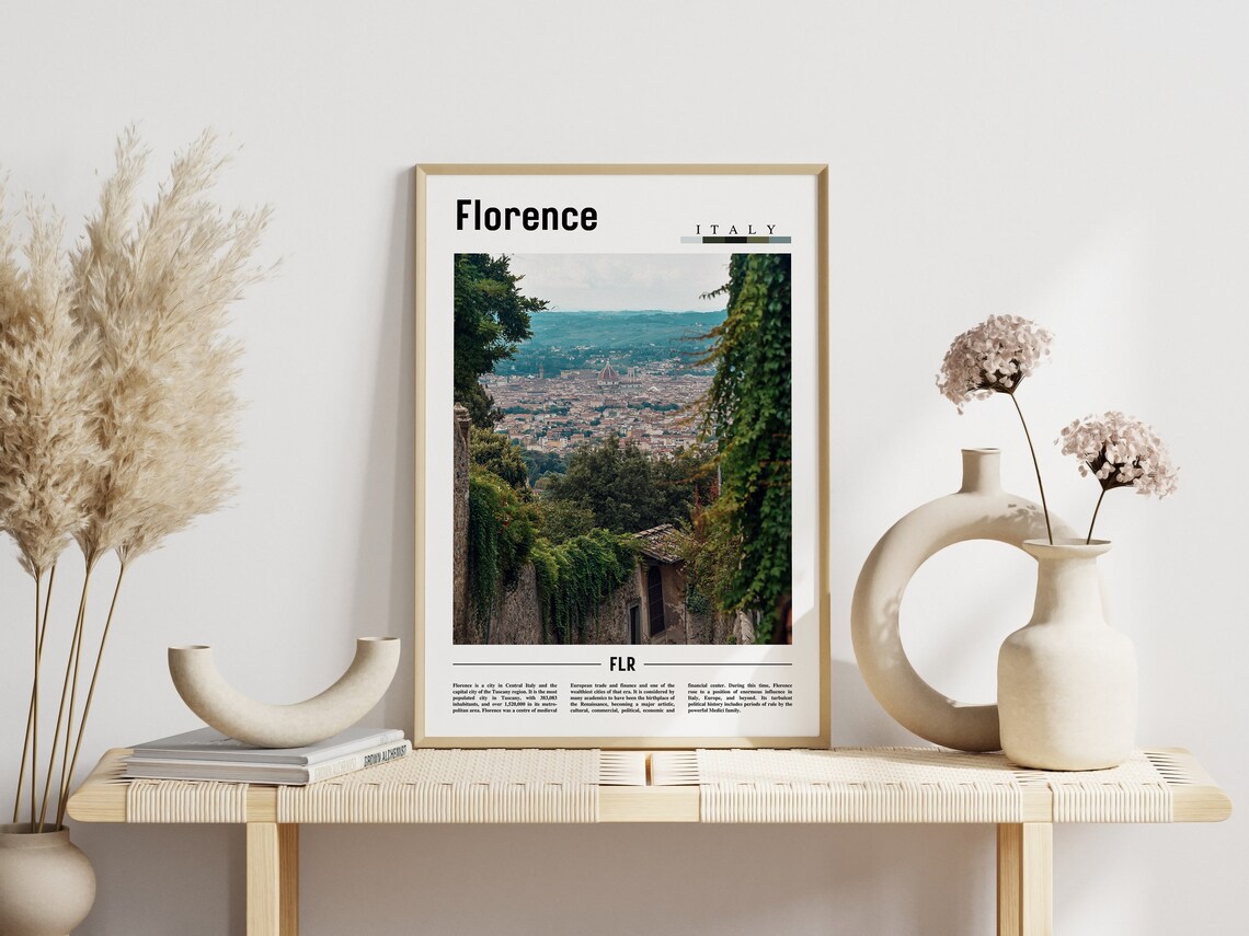 Florence Minimal Travel Poster, Italy Photo - Image 6